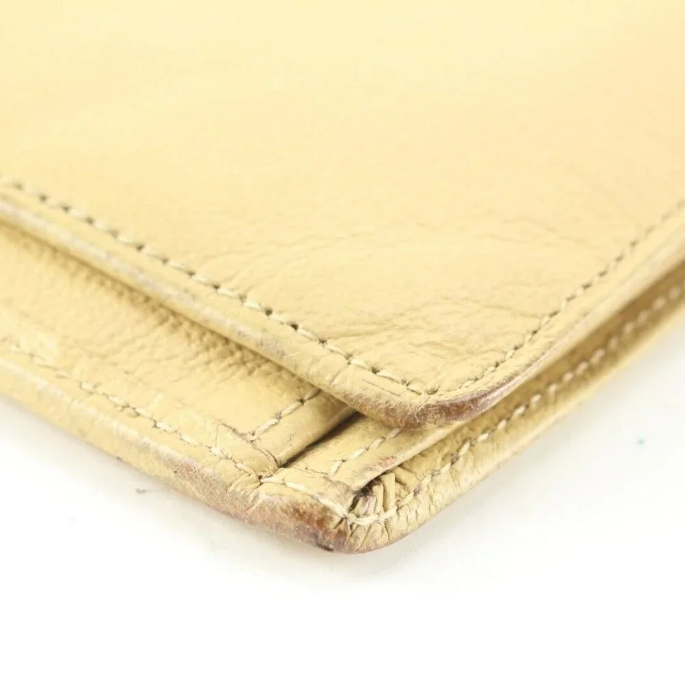 Chanel Beige CC Long Bifold Flap Wallet 2C512S
